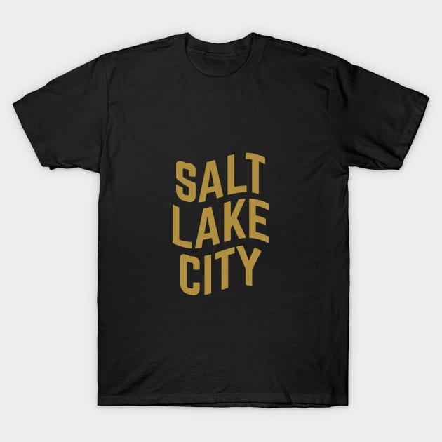 Salt Lake City Typography T-Shirt by calebfaires